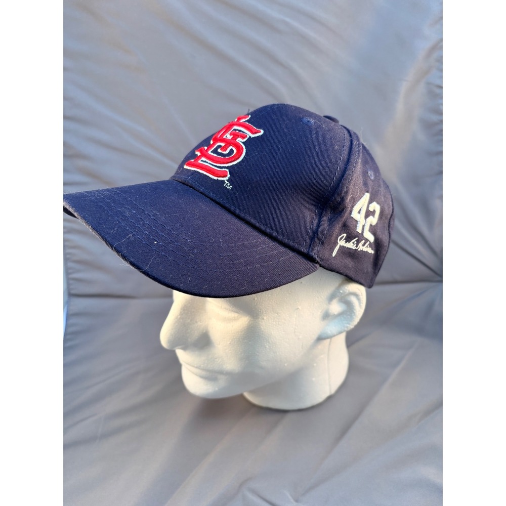 St Louis Cardinals Jackie Robinson 42 Navy Blue‎ Adjustable Baseball Cap Hat